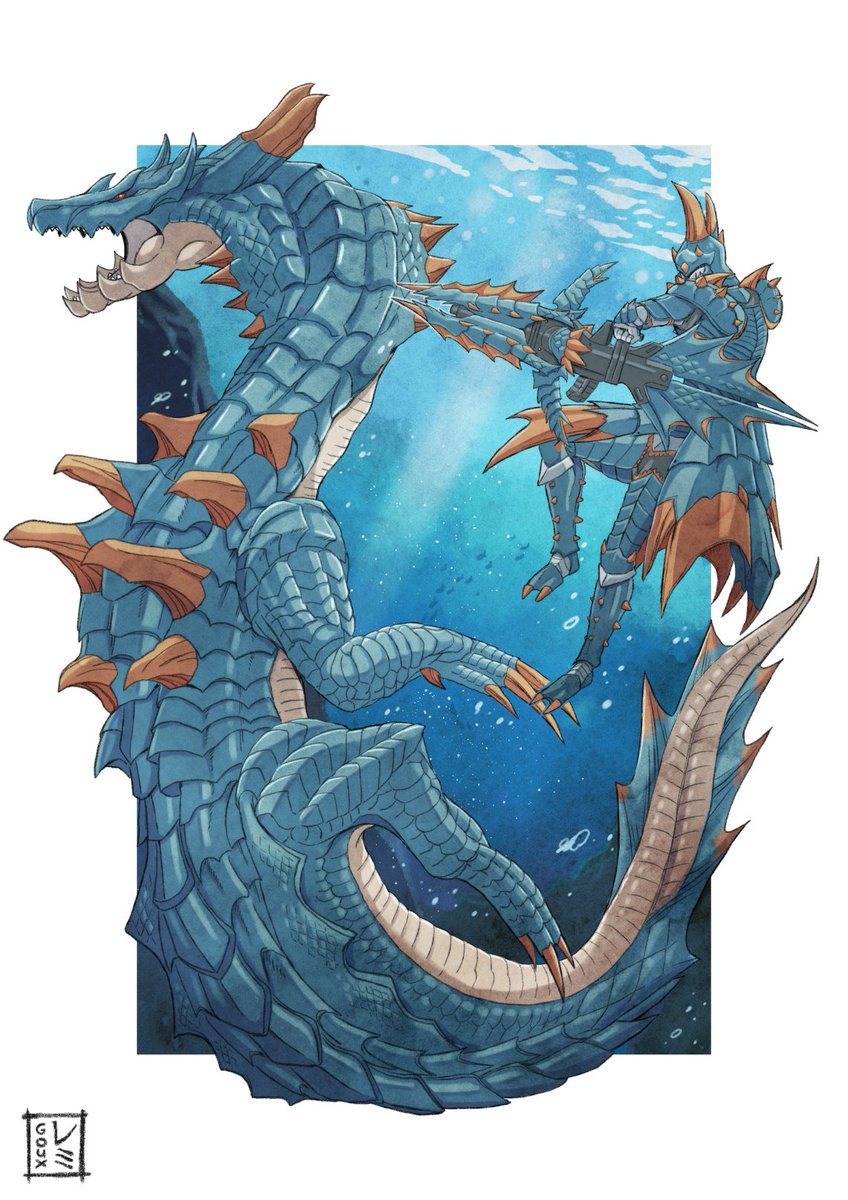 MH_Officiel_FR's tweet image. En un mot : votre avis sur le retour du tant attendu Lagiacrus dans #MHWilds ? ⚡
🎨 Illustration par @GouxRemy