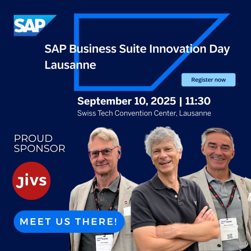 JiVS Powered by Data Migration International (@jivsimp) on Twitter photo Future-proof your <a href="/SAP/">SAP</a> landscape at the SAP Business Suite Innovation Day on 10 Sept 2025 in Lausanne!
๐ Join DMI to explore how our JiVS IMP platform accelerates your move to SAP S/4HANA, cuts IT costs, and retires legacy systems. ๐ก
๐ Register now: events.sap.com/ch-sap-businesโฆ Future-proof your <a href="/SAP/">SAP</a> landscape at the SAP Business Suite Innovation Day on 10 Sept 2025 in Lausanne!
๐ Join DMI to explore how our JiVS IMP platform accelerates your move to SAP S/4HANA, cuts IT costs, and retires legacy systems. ๐ก
๐ Register now: events.sap.com/ch-sap-businesโฆ