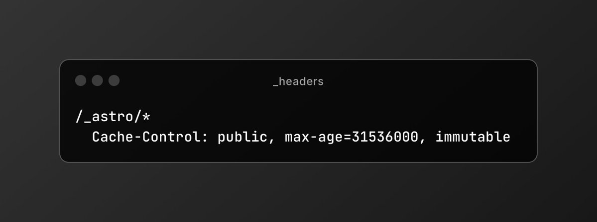joebell_'s tweet image. pro @astrodotbuild performance tip:
cache the living daylights out of your static assets