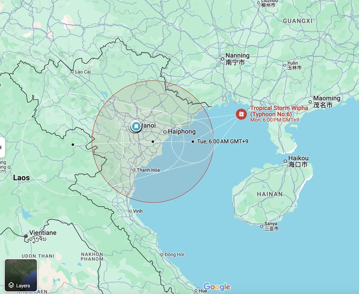 Evelyn_ngn's tweet image. Typhoon Wipha is hitting Vietnam’s northern coast tonight, bringing heavy rain and winds.
Stay safe, stock up, and follow official updates. Even $BTC HODLers can’t outrun this storm - secure your assets and stay indoors! 🙏
