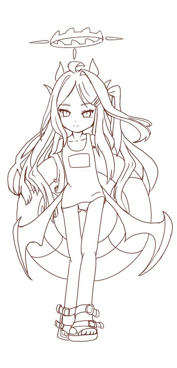 PralineBitter's tweet photo. ＃ブルアカ
ヒナ　下書き4 https://t.co/T480YOF4Rd