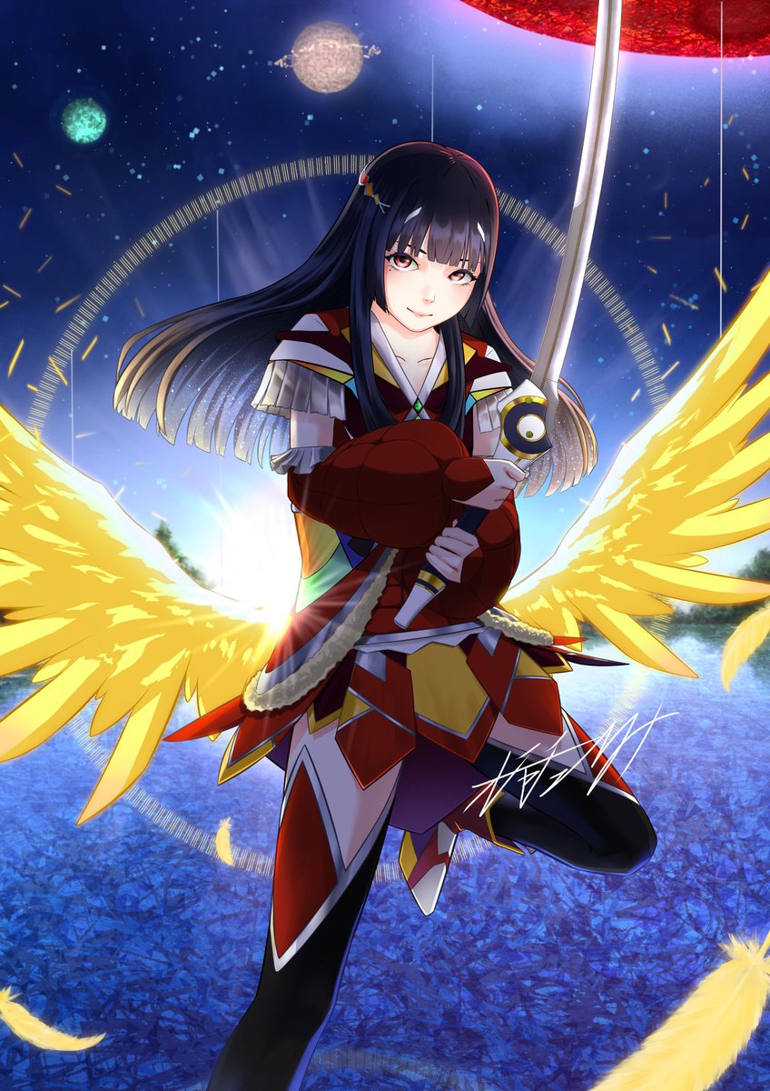 sweet_star29's tweet photo. 不死鳥
＃イラスト ＃オリジナル ＃一次創作 ＃C106 https://t.co/rglAXKO1Pv