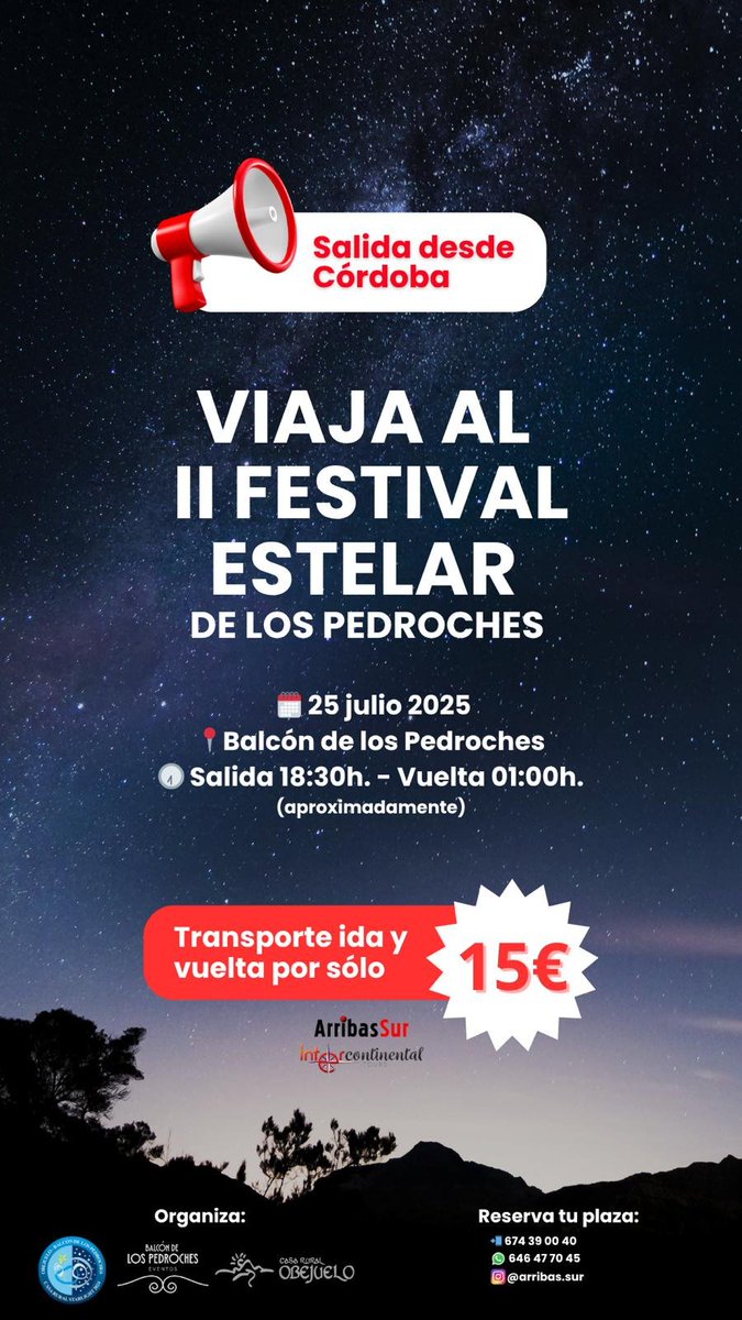Emcotur's tweet image. 🌟 Hoy a las 11:30 h en el #MercadoVictoria, hemos asistido a la presentación del II Festival Estelar de Los Pedroches por nuestros socios de Casa Rural Obejuelo 🌌

Desde #Emcotur animamos a todos a asistir. ¡La unión hace la fuerza y la visibilidad!

📍 Nos vemos allí