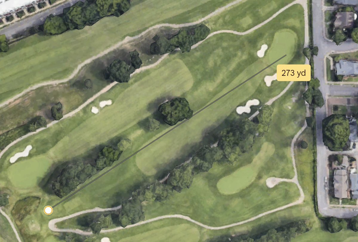 winsletts's tweet image. Eagled a short par 4 yesterday. It's down hill, line of sight measurement was 285. Hit a 5 wood to about 4 feet away.
Ball flight was about a 5 yard high draw that started to the right, and came back to the left. Landed on the hill to right of green, and rolled toward the cup.