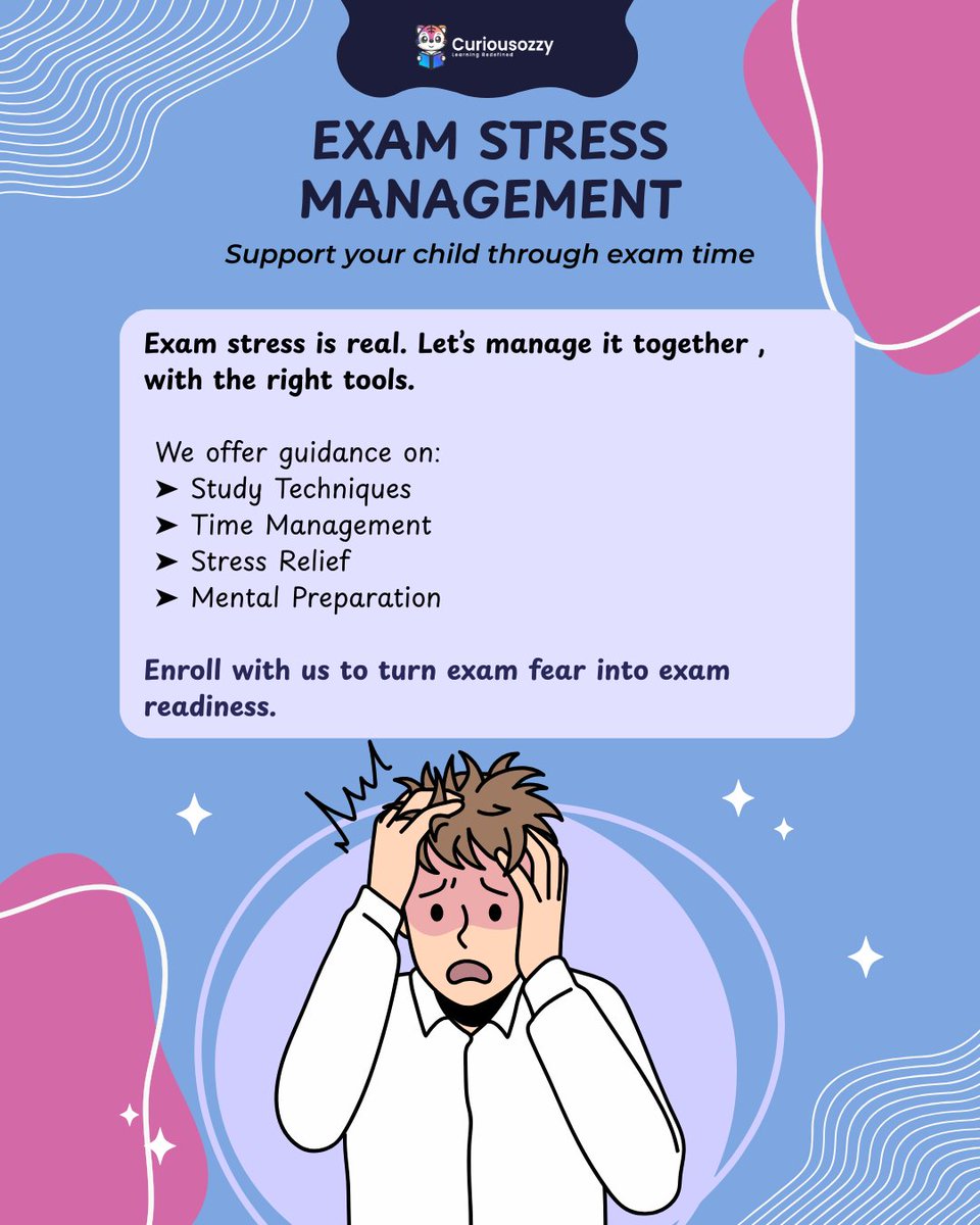 Curiousozzy_'s tweet image. Exams come and go.
What stays is how your child feels during them.

We help them plan their time, handle stress, and show up with a clear mind 

(exam stress support for kids, emotional help during exams)

#CuriousOzzy #SupportForKids #ExamTimeCare