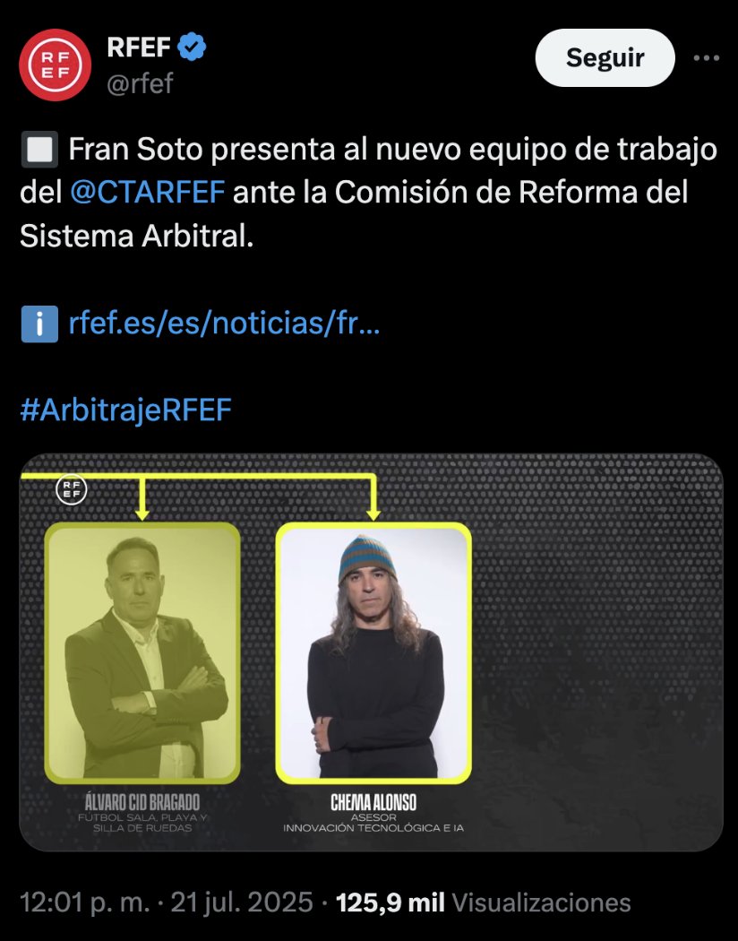 Llourinho's tweet image. Por fin se renueva el arbitraje español con gente imparcial.