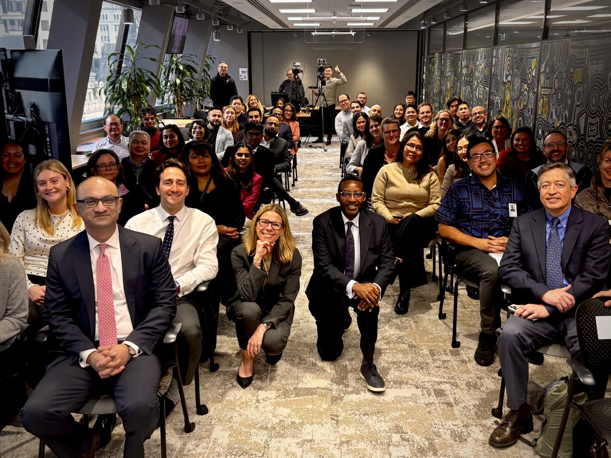 bjerde_anna's tweet image. Excited to be in the Pacific this week!
First stop: an inspiring exchange with our Sydney team.
From climate-smart roads to healthy island systems to financial access for all, you’re making the World Bank’s vision real. It’s about people, partnerships & impact at scale.