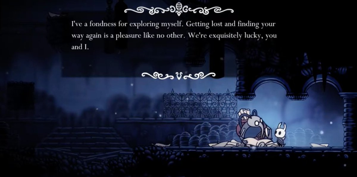 seraphicsymbols's tweet image. We are lost in Maya and, dare I say, it can be rather fun 📚✨
Video game: Hollow Knight