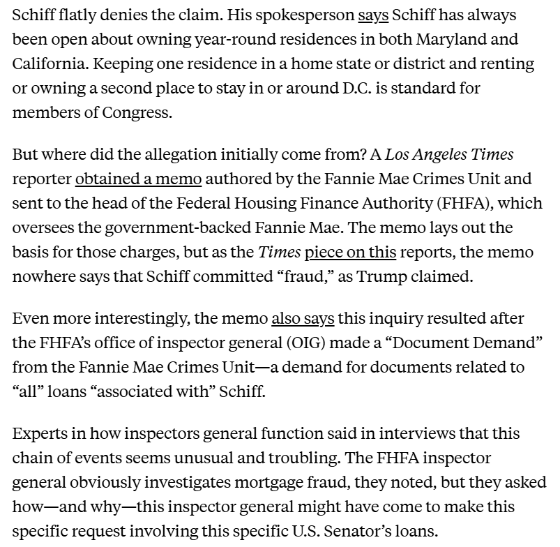 GregTSargent's tweet image. Trump just said Schiff merits "prison" for the "fraud" an IG supposedly found.
Again, I talked to experts/former IG who described the process used here as deeply troubling.
This is his model for manipulating bureaucracy to hatch pretexts to target foes:
newrepublic.com/article/198074…