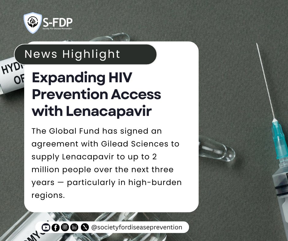 disease_society's tweet image. This is a massive win in addition to the @WHO’s approval of injectable Lenacapavir for twice-yearly use as PrEP for HIV prevention.
The #IAS2025 conference in Kigali saw remarkable breakthroughs in the fight against HIV/AIDS.
Read More: theglobalfund.org/en/news/2025/2…