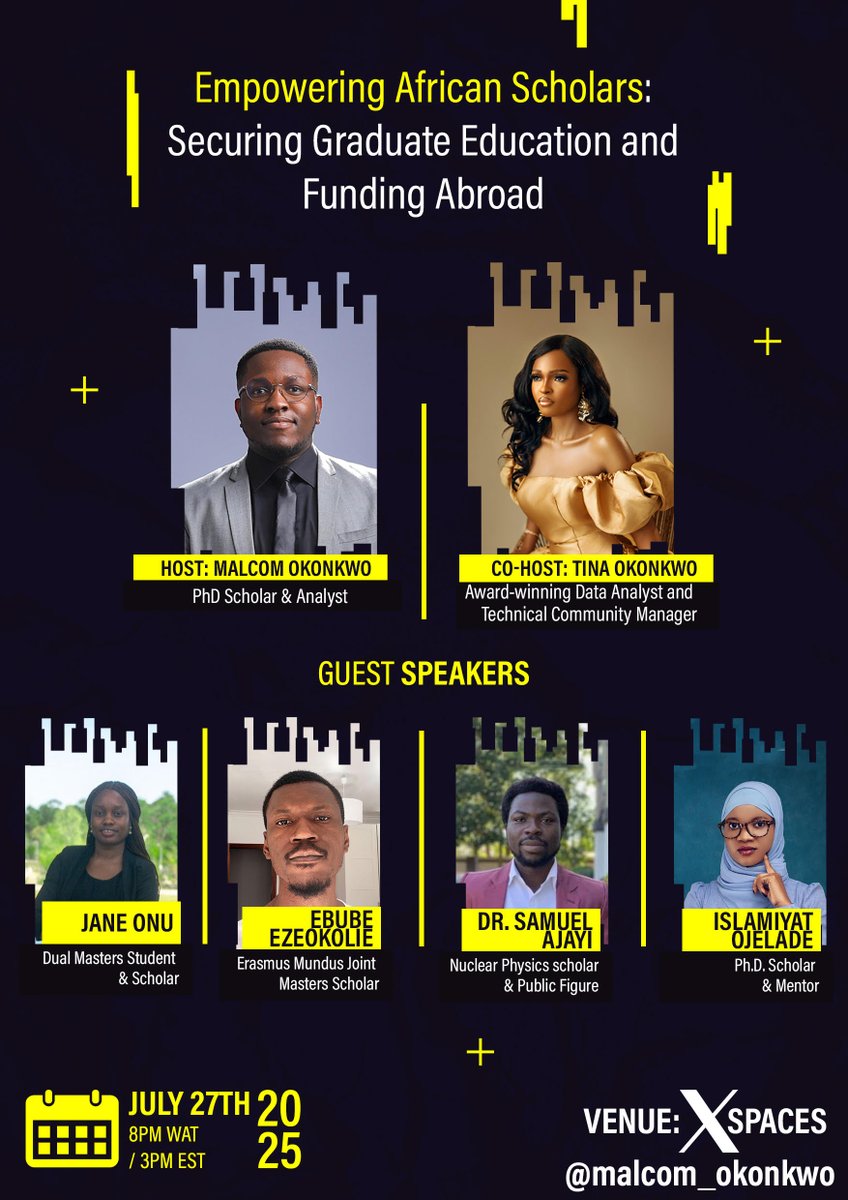 📢📢 Announcement 

Do you have plans or dreams of studying abroad but not sure how best to go about it or how to secure funding or you need guidance on how to go about it

You are not alone in this and now, we are providing help to all.

#Thread