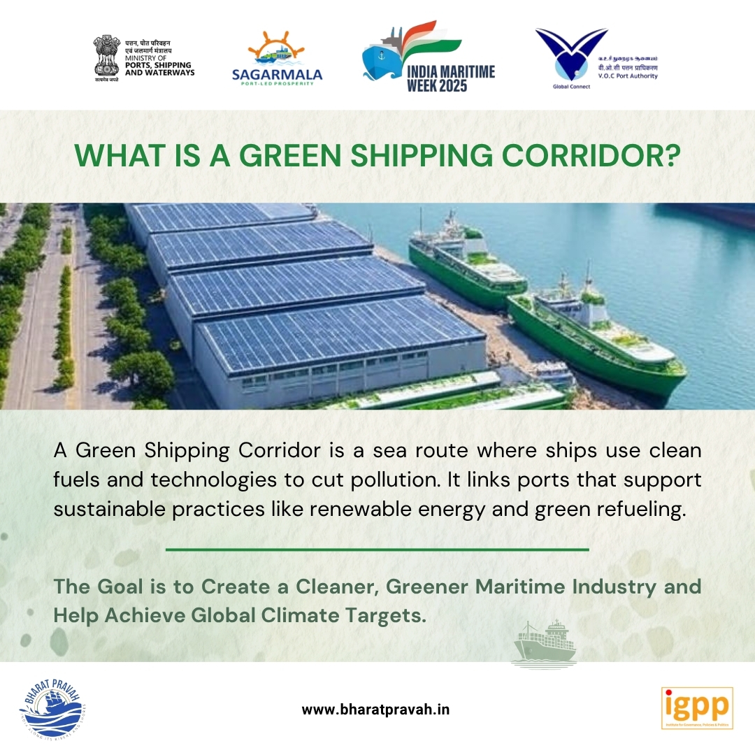 IGPPVMF's tweet image. Ever heard of a Green Shipping Corridor?
These are Special Sea Routes where Only Clean, Low-Emission Ships Operate - Helping Ports and the Planet Breathe Easier.
From #Hydrogen to #Methanol, the Maritime World is Changing. Are We Sailing into a #Greener Future?
@shipmin_india…