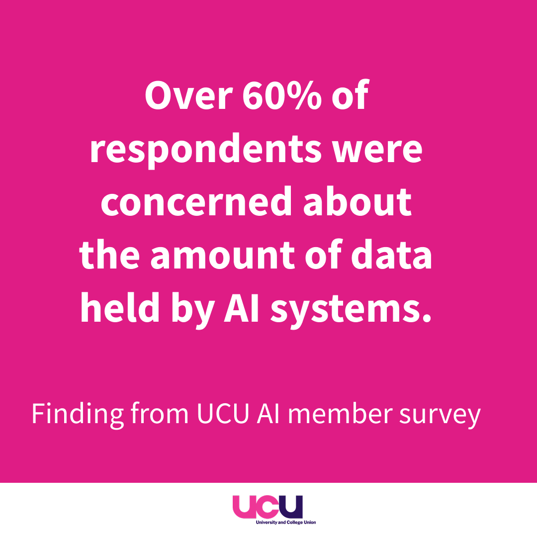 ucu's tweet image. Is AI helping or harming your work?
From classroom tools to performance monitoring, over 1,700 UCU members shared how AI is creeping into every corner of post-16 education.
Read the full report on how AI is already impacting members’ working lives: tr.ee/rldkpe