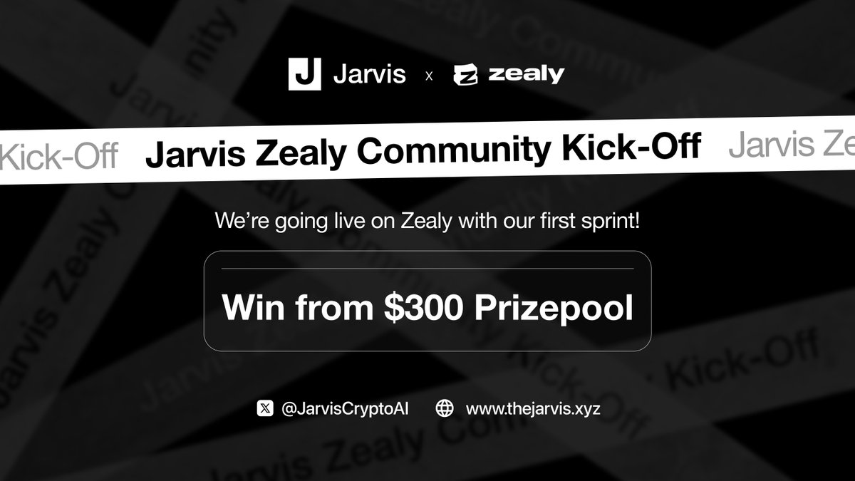 Jarvis x @Zealy_io is LIVE ⚙️

Want early access to AI-powered on-chain execution?

Climb the leaderboard. Earn XP. Win your share of $300 in rewards for testing the future of autonomous finance

🏆 Top 10 get paid:
1st - $80
2nd - $60
3rd  - $45
4th  - $30
5th  - $20
6th  - $15
