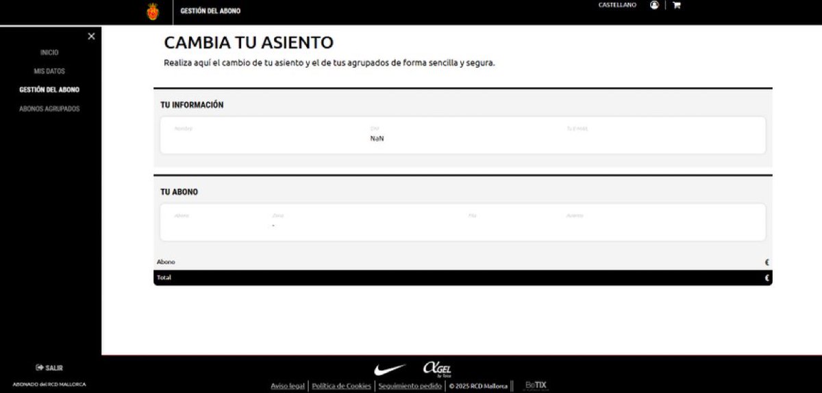 3 horas de cola para que te deje entrar el area de abonados y cuando entras te encuentras esta basura de pagina web cada año lo mismo... Aquí se demuestra lo que os importa vuestra afición . Eso si para cobrar el abono cero pegas 👍 Molt be cracks <a href="/RCD_Mallorca/">RCD Mallorca</a>