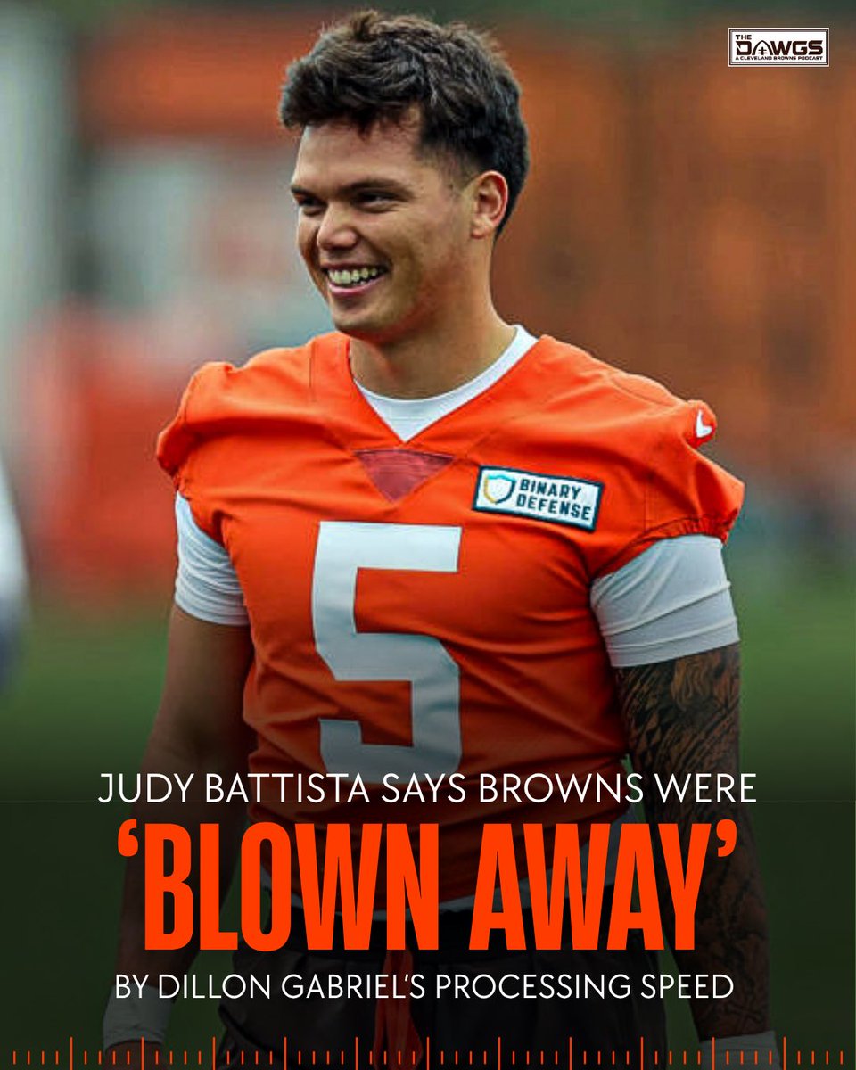 thedawgspodcast's tweet image. The Browns were ‘blown away’ by Dillon Gabriel’s processing speed during the offseason program, according to NFL Network’s Judy Battista.
Gabriel received a heavy dose of first-team reps alongside Kenny Pickett during OTAs and minicamp.
In fact, Gabriel took the most reps (83)…