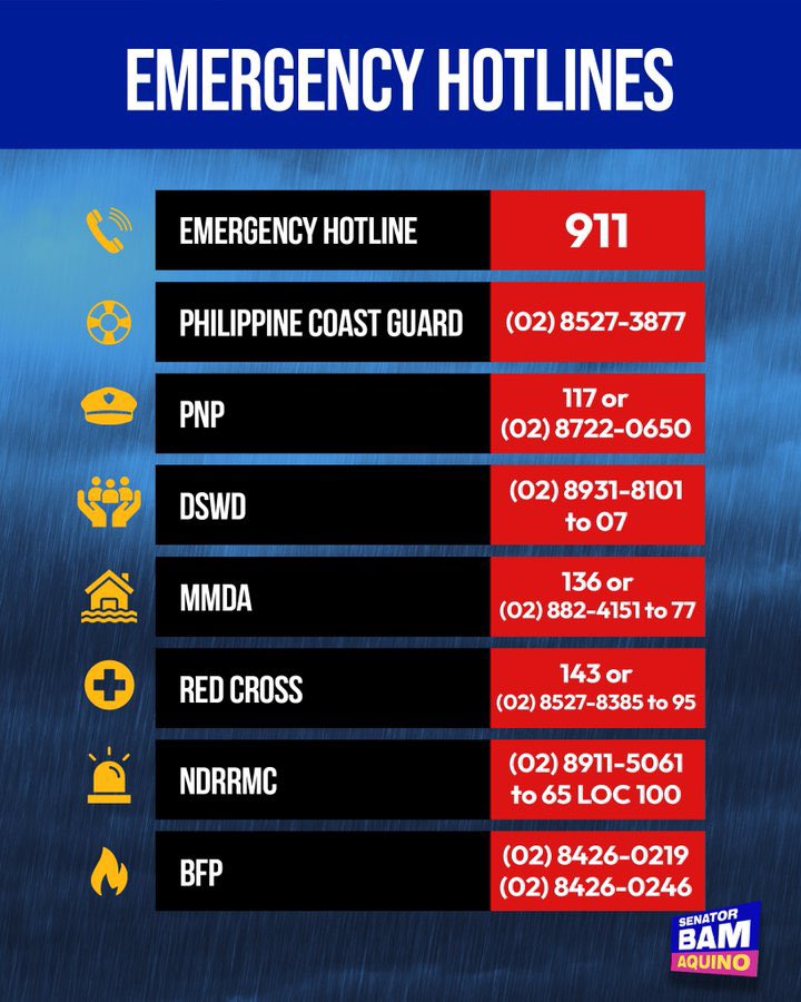 KENSTELLATION PH 💫 (@kenstellationph) on Twitter photo Kids, stay dry and safe please!
Make sure to save this emergency hotlines in case you need help.
Source: Sen. Bam Aquino <a href="/bamaquino/">Bam Aquino</a>
#Kentell #Kentellverse
<a href="/SB19Official/">SB19 Official</a> #SB19 Kids, stay dry and safe please!
Make sure to save this emergency hotlines in case you need help.
Source: Sen. Bam Aquino <a href="/bamaquino/">Bam Aquino</a>
#Kentell #Kentellverse
<a href="/SB19Official/">SB19 Official</a> #SB19