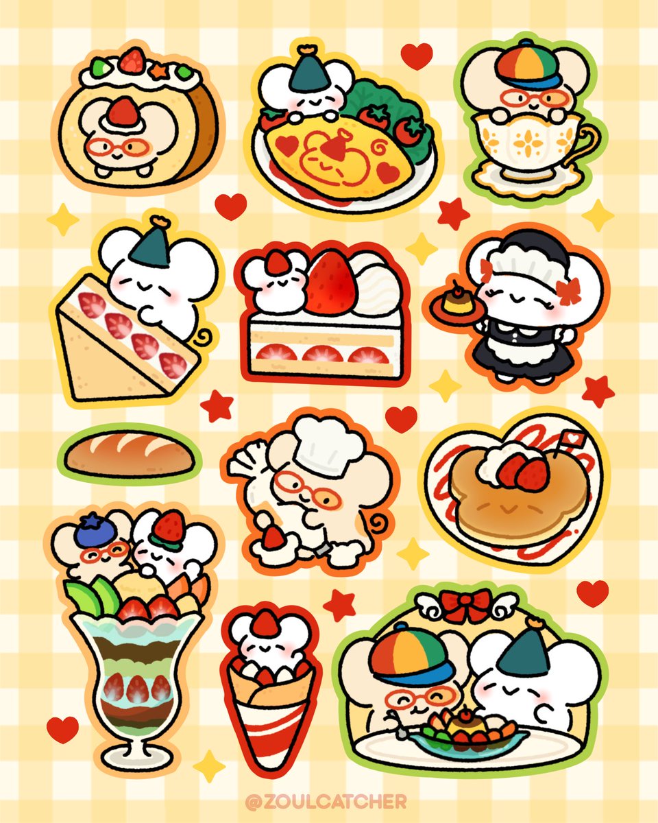 zoulcatcher's tweet image. Squeak bakery (*´꒳`*)🍰🍓☕️❤️⭐️