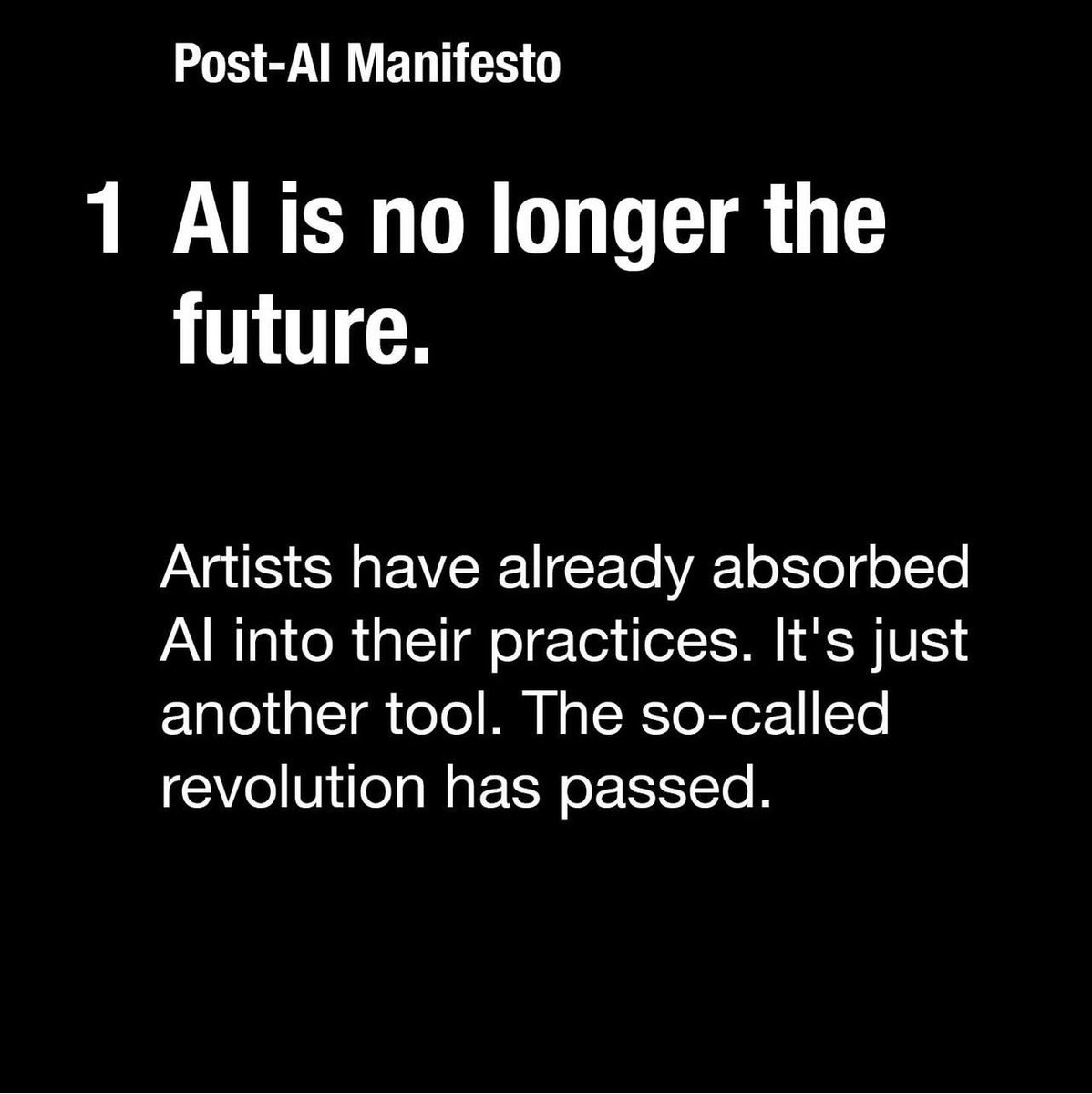 keyvass's tweet image. Read his full Post AI essay here — it’s essential reading for anyone shaping what comes next:

writings.davidyoung.art/post-ai/

#PostAI #FutureOfArt #DavidYoung