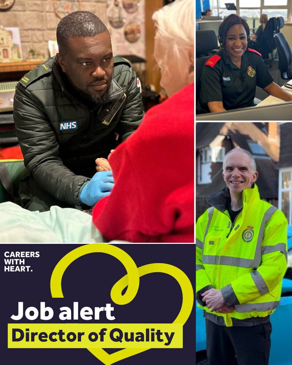 NWAmbulance's tweet image. We're seeking a new Director of Quality to join our Board of Directors and help shape the future of our organisation, ensuring we continue to deliver outstanding care to our patients and communities.
Find out more: nwas-leaders.co.uk
Closes: 1 September 2025 at 9am