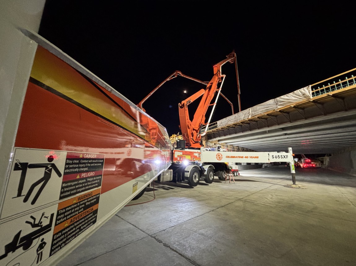 Critical bridge deck pours often require multiple pumps, coordination, and REACH!  That’s exactly what our incredible team in Utah faced last week as Brundage-Bone placed over 700 yards of concrete for a new bridge deck.