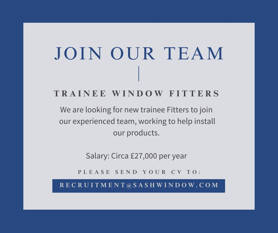Kickstart Your Career in #Carpentry – We're Hiring Trainee Window Fitters! Looking for a hands-on role with real #career progression? We're #recruiting Trainee Fitters to join our expert team. Send your CV to recruitment@sashwindow.com today