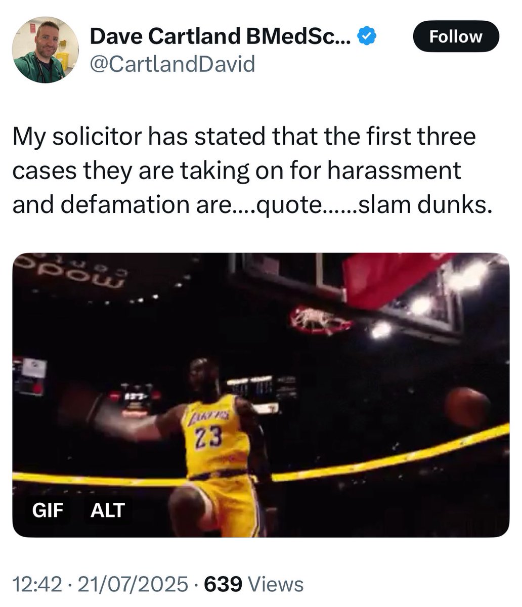 Moby Richard (@mobyrichard2) on Twitter photo No, you <a href="/CartlandDavid/">Dr Dave Cartland BMedSc MBChB MRCGP from 2014</a> misheard. He said you are drunk, and your ‘solicitor’ is soon to be put in the slammer… No, you <a href="/CartlandDavid/">Dr Dave Cartland BMedSc MBChB MRCGP from 2014</a> misheard. He said you are drunk, and your ‘solicitor’ is soon to be put in the slammer…
