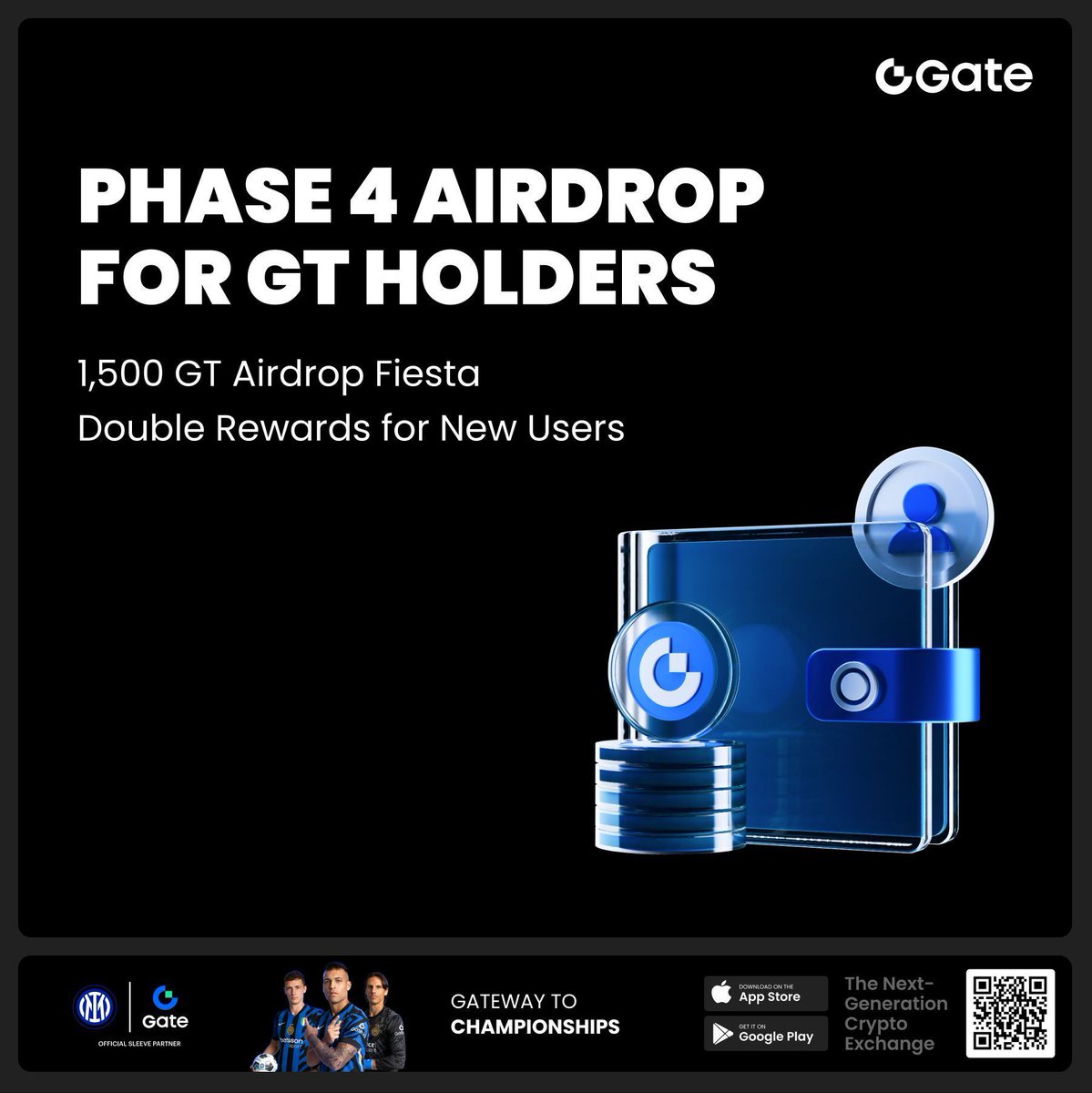 Gate_io's tweet image. $GT Season 4 Airdrop just landed. Are you fast enough to catch it?
1,500 $GT up for grabs | New users earn 2x rewards!
Up to 13.2 $GT per user with 3 simple tasks:
1️⃣ GT holder exclusive; 2x rewards for new users
2️⃣ Stack $GT to earn up to 3 $GT
3️⃣ Trade futures to unlock up to…