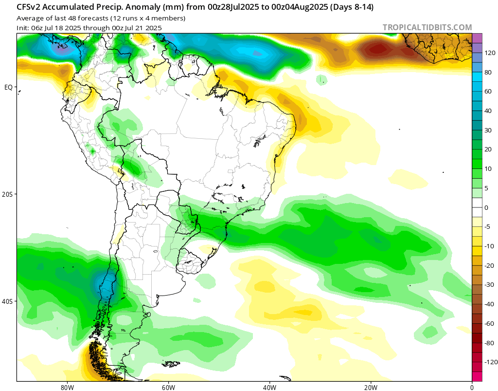 EdoWeatherman's tweet image. En seguimiento.
Periodo de abundante lluvia podría desarrollarse la última semana de julio en Chile central y sur, con algunos sectores que pueden acumular sobre 100 mm hasta el 31 de julio.
Estaré actualizando la información ya que esto puede variar.