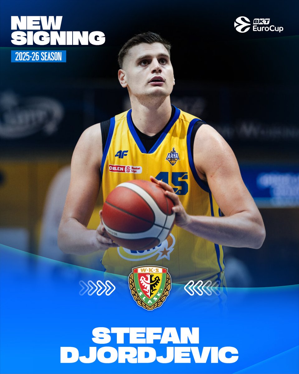 EuroCup's tweet image. .@WKS_SlaskBasket adds Polish League's top rebounder, Stefan Djordjevic! ✍️
📄 Read more: euroleaguebasketball.net/en/eurocup/new…
