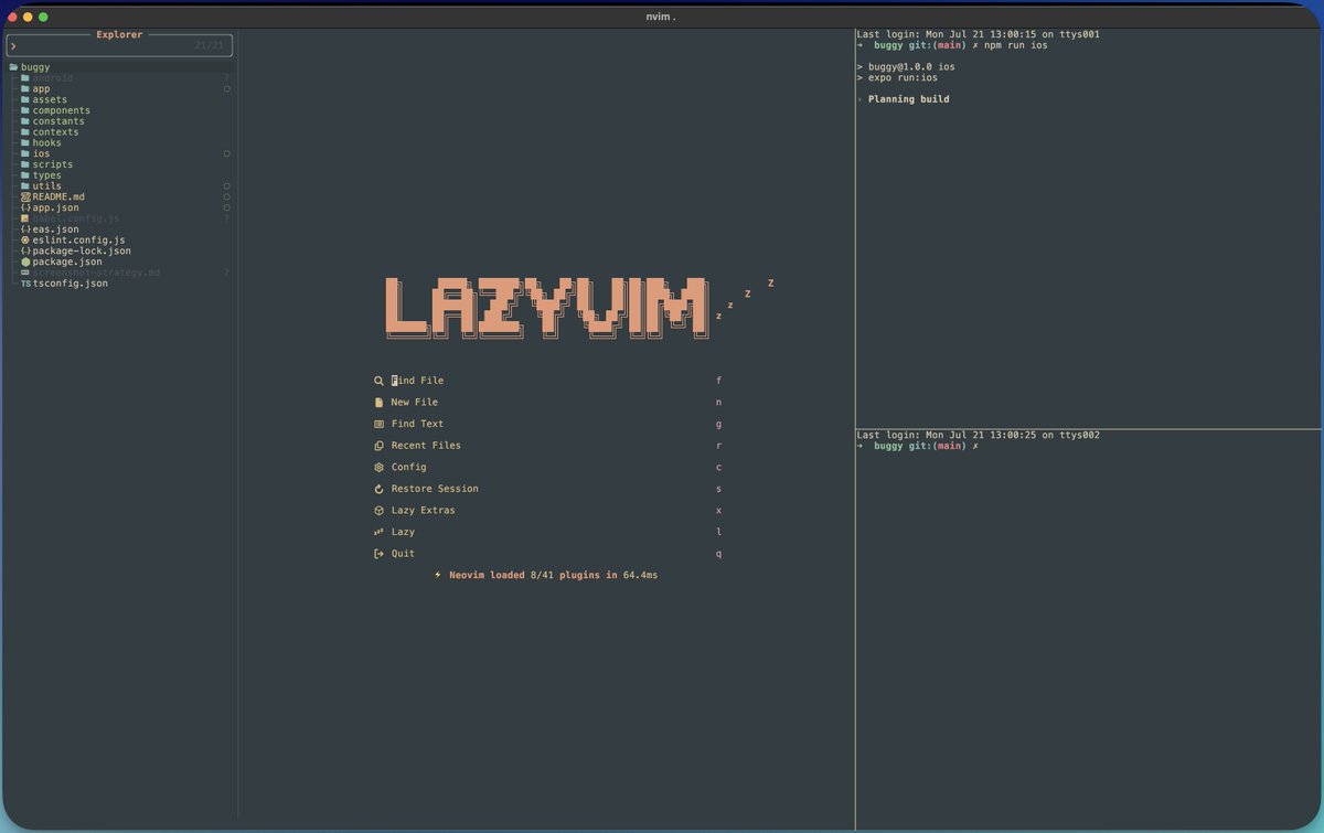 HeyItzaMi's tweet image. i'm one week deep into neovim (and changed terminals to kitty in the meantime)
i'm loving it here