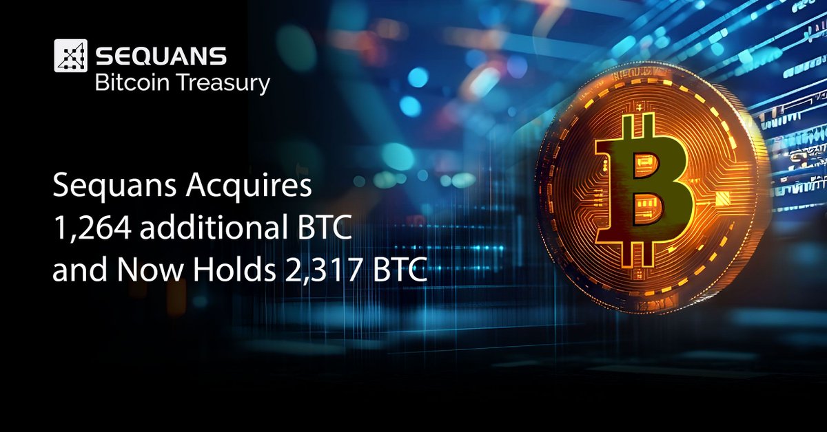 🚨 BREAKING: Sequans acquisisce 1.264 bitcoin per 150 milioni di dollari, raggiungendo un totale di 2.317 BTC.