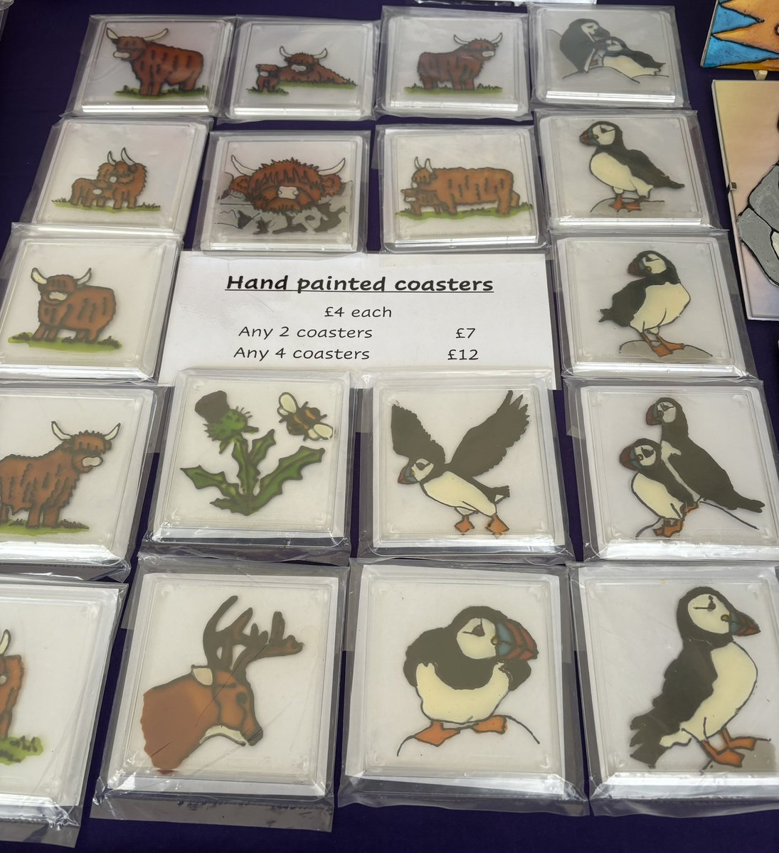 DoricPhrases's tweet image. Like a fly cup an a funcy piece? Wifie has haun painted these #puffins heilan coos, #thistles an #deer fur anely fower poun siller.
Buy tham the day or the morn aat stall 26 Blaikies Quay at #TheTallShips #Aberdeen #TallShipsRaces #tallships
#highlandcoo #highlandcow