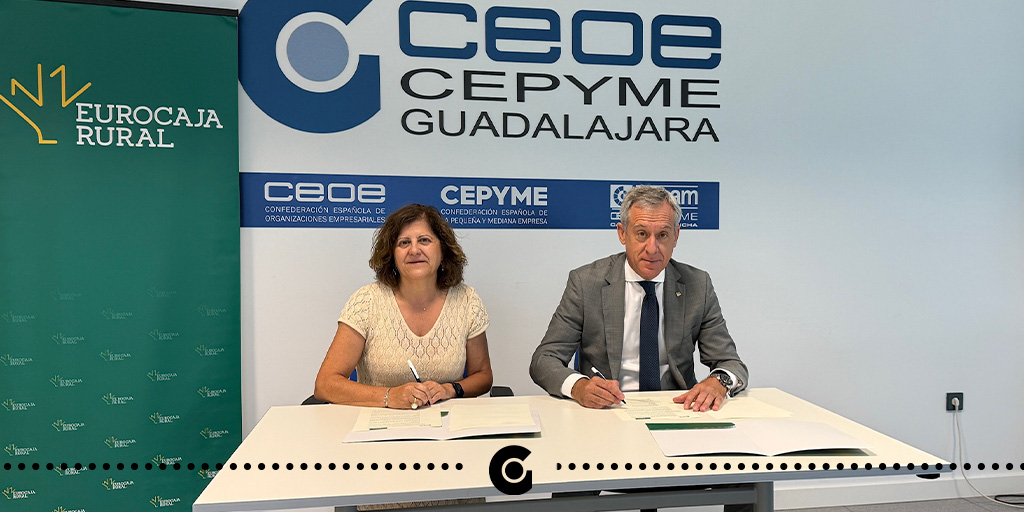 CEOE Guadalajara (@ceoeguadalajara) on Twitter photo ✔️ <a href="/eurocajarural/">Eurocaja Rural</a> y CEOE-CEPYME Guadalajara 𝗿𝗲𝗻𝘂𝗲𝘃𝗮𝗻 𝗰𝗼𝗻𝘃𝗲𝗻𝗶𝗼 𝗱𝗲 𝗰𝗼𝗹𝗮𝗯𝗼𝗿𝗮𝗰𝗶𝗼́𝗻.
Reafirman así su compromiso con el tejido productivo y la actividad económica alcarreña
Más info: lc.cx/g60HJd
#Guadalajara #empresarios #empresas ✔️ <a href="/eurocajarural/">Eurocaja Rural</a> y CEOE-CEPYME Guadalajara 𝗿𝗲𝗻𝘂𝗲𝘃𝗮𝗻 𝗰𝗼𝗻𝘃𝗲𝗻𝗶𝗼 𝗱𝗲 𝗰𝗼𝗹𝗮𝗯𝗼𝗿𝗮𝗰𝗶𝗼́𝗻.
Reafirman así su compromiso con el tejido productivo y la actividad económica alcarreña
Más info: lc.cx/g60HJd
#Guadalajara #empresarios #empresas