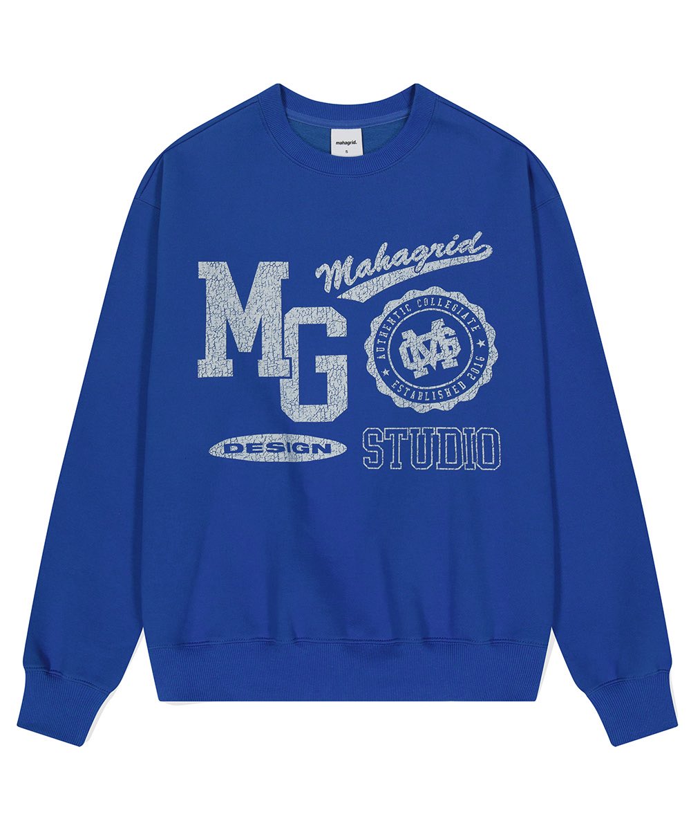 【mahagrid】23FW★ POSTER SWEATSHIRT Mahagrid MGD Design Studio 100% Cotton Mens Medium Gray