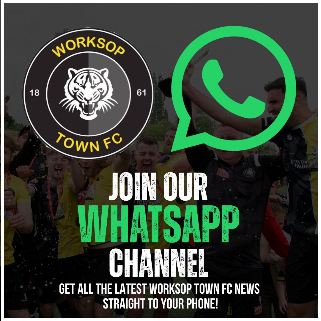 𝗪𝗧𝗙𝗖 𝗢𝗡 𝗪𝗛𝗔𝗧𝗦𝗔𝗣𝗣! 📲 

The Tigers now have an official WhatsApp Channel! Click the link below to get all the latest Worksop Town FC news straight to your phone!

🔗: whatsapp.com/channel/0029Vb… 

#UTT🐯