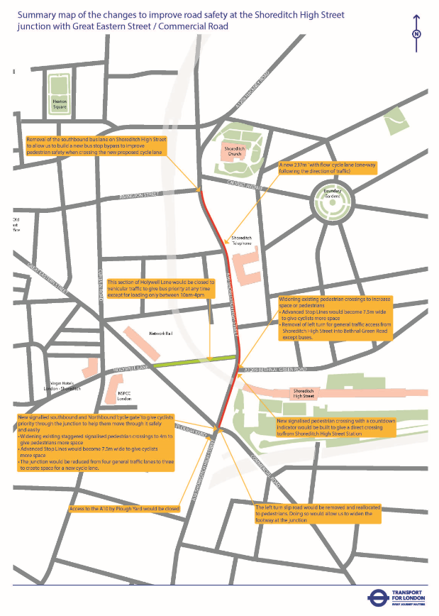 willnorman's tweet image. We're consulting to improve safety along Shoreditch High Street - including the busy Shoreditch High Street / Great Eastern Street junction:
🚲 new bike lane
🚦 new pedestrian crossings
tfl-newsroom.prgloo.com/news/tfl-sets-…