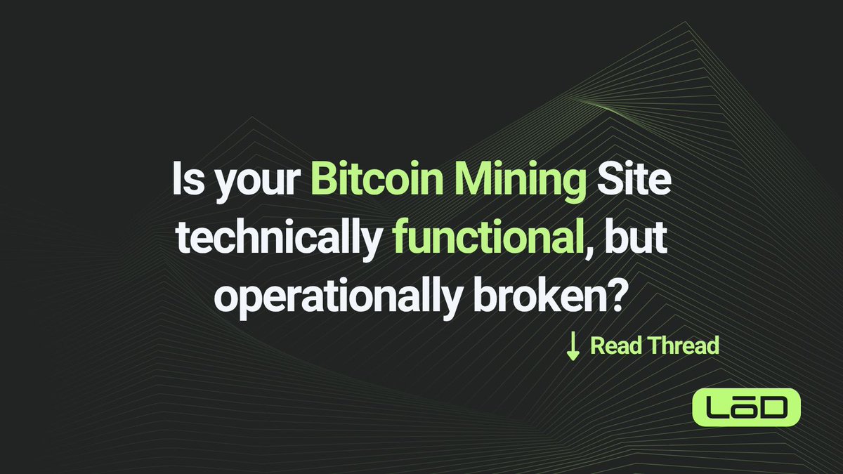 Lod_io's tweet image. Most automation platforms in Bitcoin mining are technically functional, but operationally broken.

Why? Because they lack site-specific logic, rely on alerts, and hide behind black boxes. 

Here’s the breakdown 👇

#EnergyIntelligence #SmartOps
