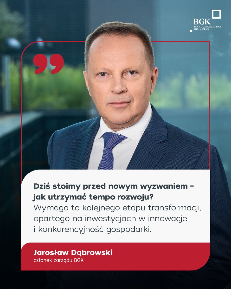 BGK_pl's tweet image. Polska potrzebuje inwestycyjnej ofensywy. Za nami awans gospodarczy, a przed nami wyzwanie – jak utrzymać tempo rozwoju. 📊
🗞️O wyzwaniach inwestycyjnych, ekosystemie innowacji oraz impulsie z sektora publicznego pisze Jarosław Dąbrowski, członek zarządu #BGK, w felietonie dla…