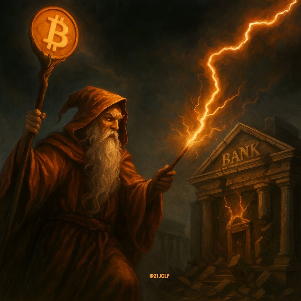 21JCLP's tweet image. No more bailouts. Only Bitcoin ⚡