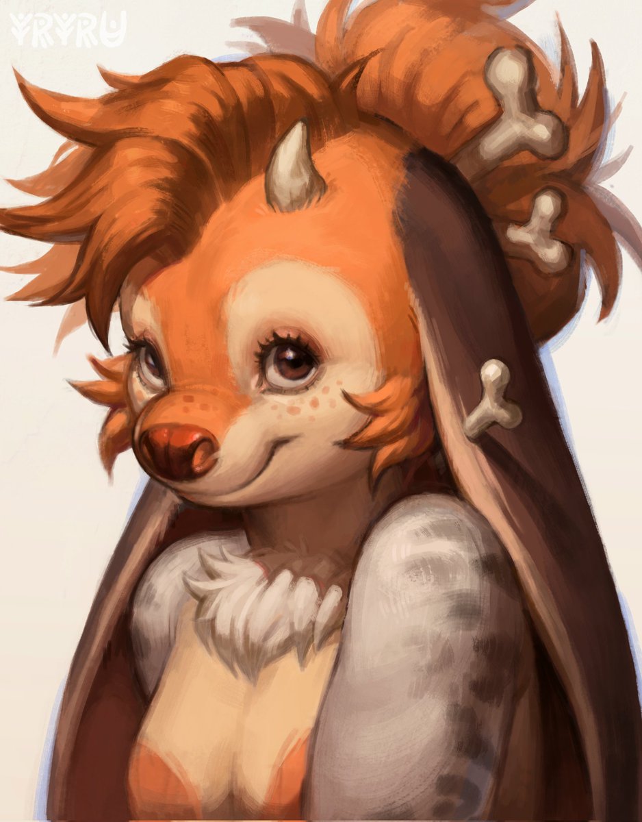 Commission for <a href="/vinnamoogr/">Vee</a> ☆☆☆ #Commission #portrait #furry #fur #antro #cute #digitalart #DigitalArtist #art #Fluffy
