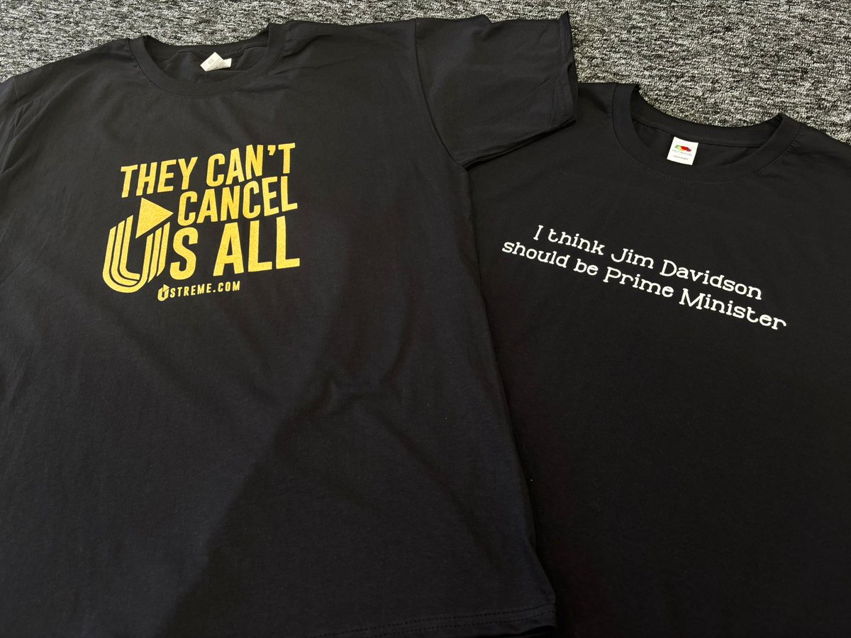 JimDOfficial's tweet image. Who else thinks Jim Davidson should be Prime Minister?🙋♂️
Head over to ustreme.news/shop and grab yourself one of our fantastic new T-shirts!