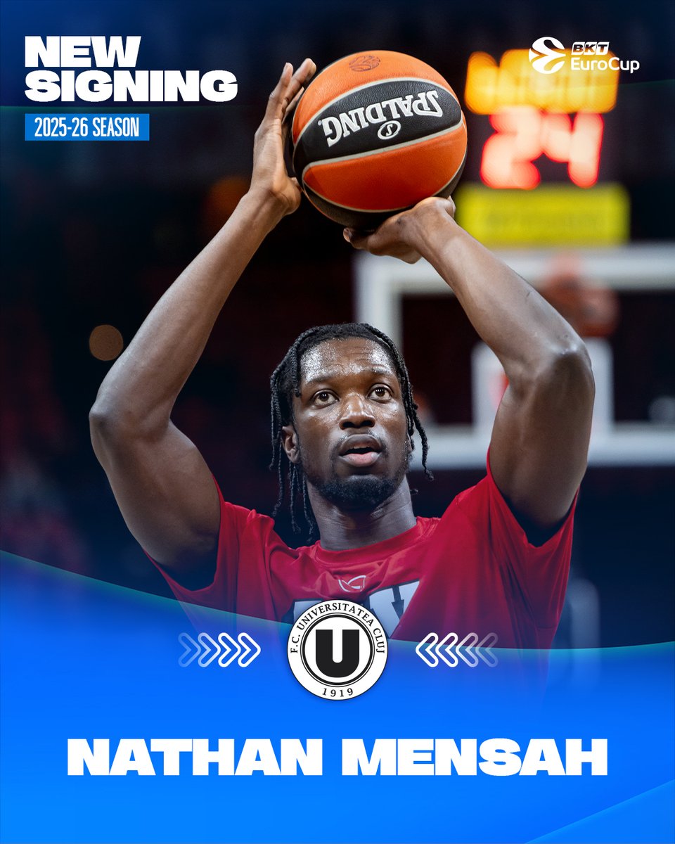 EuroCup's tweet image. .@UBTCluj calls on defensive dynamo Nathan Mensah! ✍️
📄 Read more: euroleaguebasketball.net/en/eurocup/new…