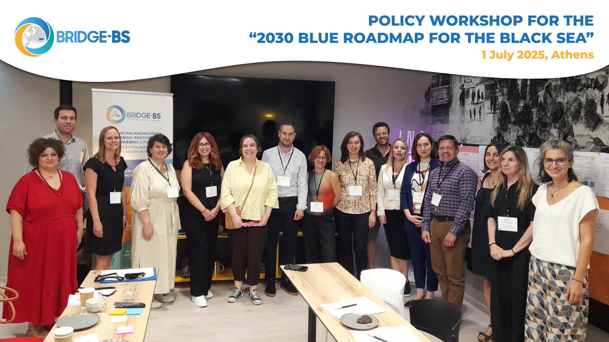 BRIDGE_BlackSea's tweet image. BRIDGE-BS Policy Workshop on “2030 Blue Roadmap for the Black Sea” was successfully held!

Organized by @ICBSS_org with @FundacionCETMAR, the workshop brought together key national &amp;amp; regional policy stakeholders to co-develop strategic roadmap for the region’s sustainable future.