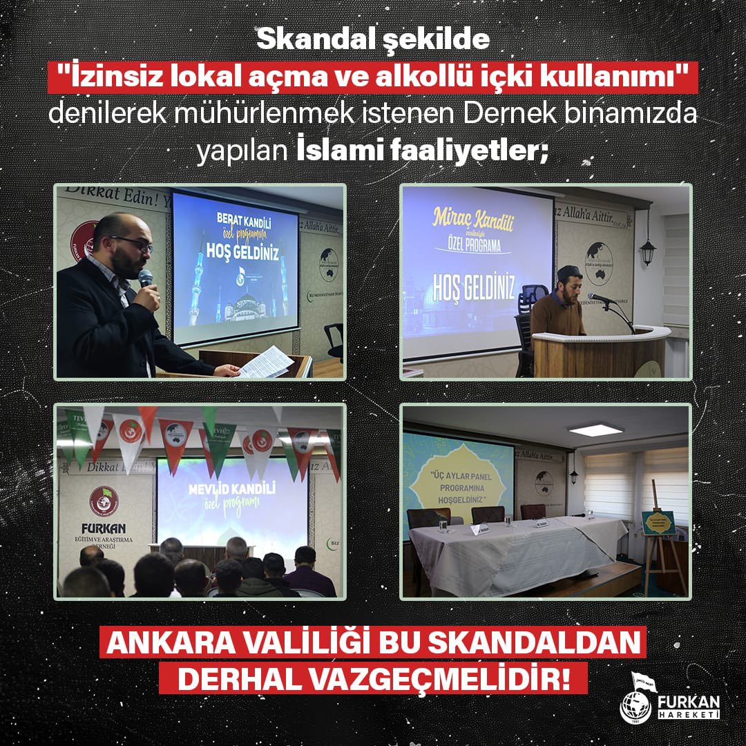 CaprlakRamon's tweet photo. Islamische Arbeiten werden verhindert in einem Land, wo Muslime leben ?! Nur weil es die Furkan Bewegung ist ? 

AnkaraValiliğinden FurkanaYineZulüm
#AnkaraValiliği https://t.co/G3XOcoUqKt