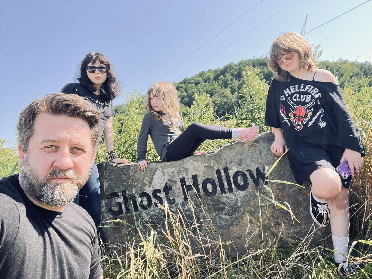 JWOcker's tweet image. Explored a random bit of Vermont folklore this weekend. Photo taken seconds before the bees from the nearby apiary attacked us.
