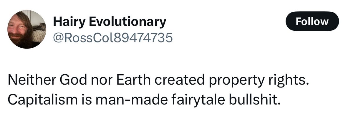 RebelEconProf's tweet image. Really hard to understand “thou shall not steal” in a world without property rights.
More broadly, stuff like this is just deconstructionist nonsense designed to make you think the world is arbitrary and without meaning.