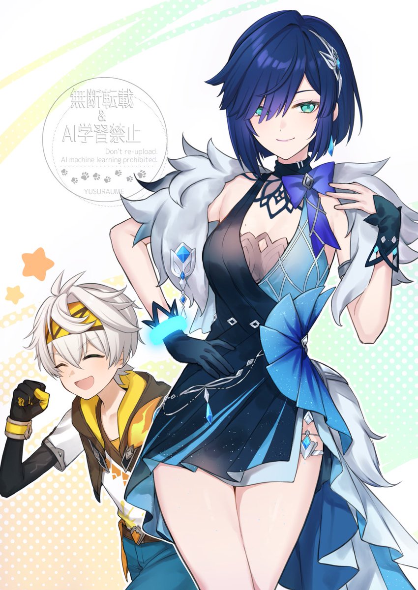 yusu_oekaki's tweet image. 夜蘭とベネットの新スキン楽しみだー
#GenshinImpact #yelan #Bennett