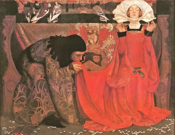 English painter Eleanor Fortescue-Brickdale,  
The Pale Complexion of True Love, 1899 #WomensArt