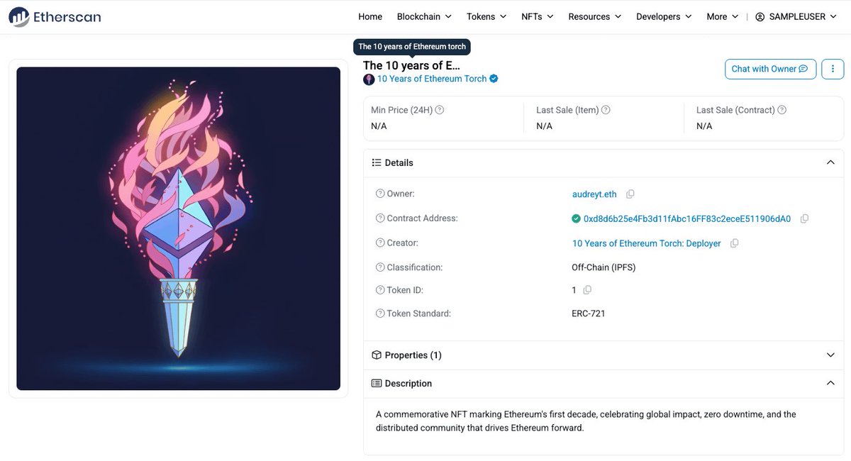 etherscan.eth (@etherscan) on Twitter photo Counting down 9️⃣ days to #10YearsOfEthereum
The Ethereum Torch is now held by <a href="/audreyt/">⿻ Audrey Tang 唐鳳</a> 🔥 Counting down 9️⃣ days to #10YearsOfEthereum
The Ethereum Torch is now held by <a href="/audreyt/">⿻ Audrey Tang 唐鳳</a> 🔥